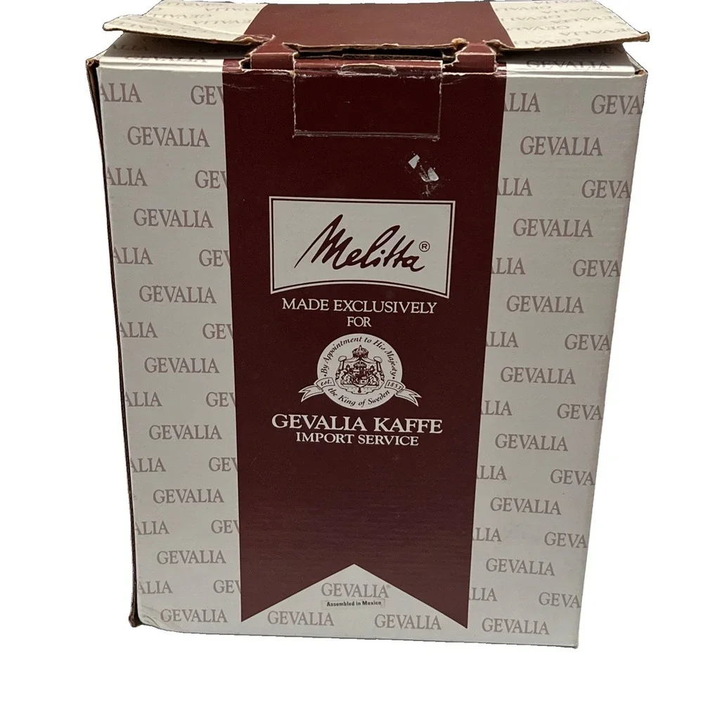 Vintage Melitta Gevalia Kaffe 4-Cup Coffee Maker White BCM-4C Machine Open Box